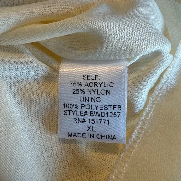 12th Tribe Alma Cream Knit Mini Dress - Size XL - Picture 13 of 16